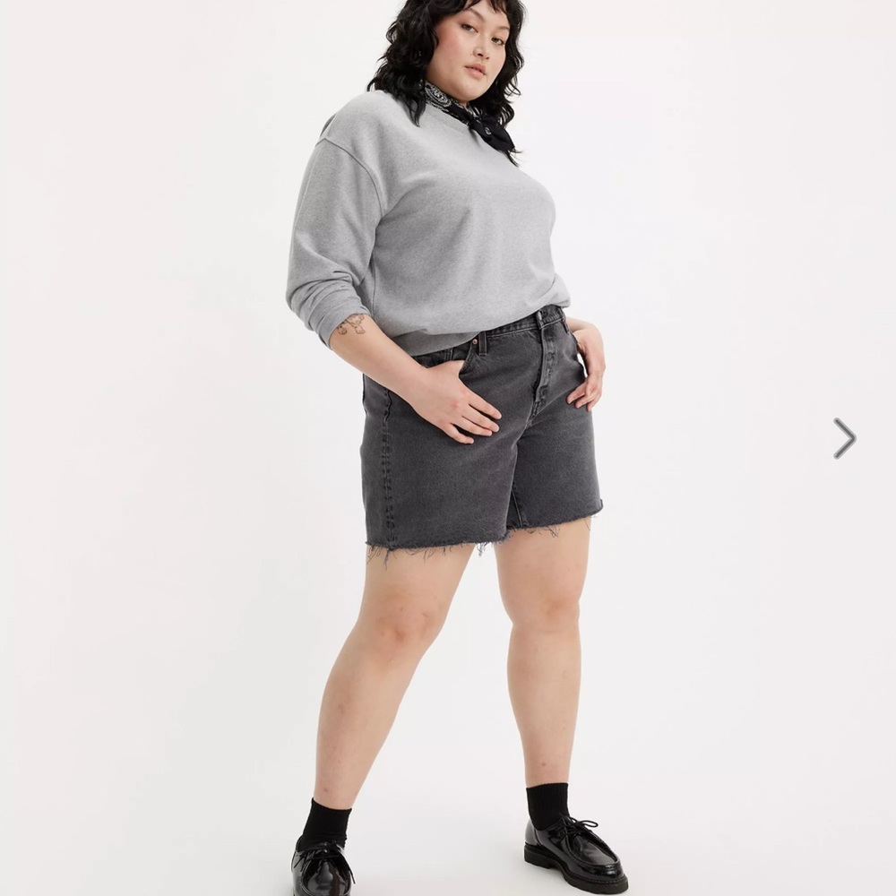 Gray Denim Shorts